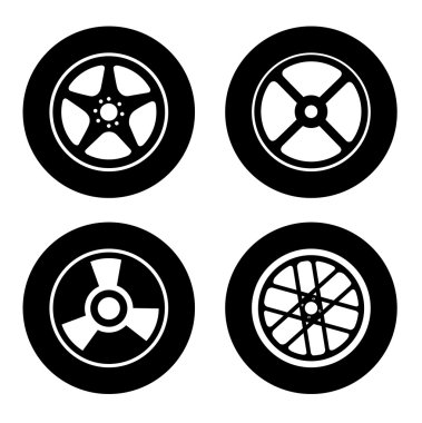 Beyaz arka plan vektör çizim üzerinde lastik tasarım