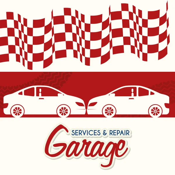 Garage ontwerp over witte achtergrond vectorillustratie — Stockvector