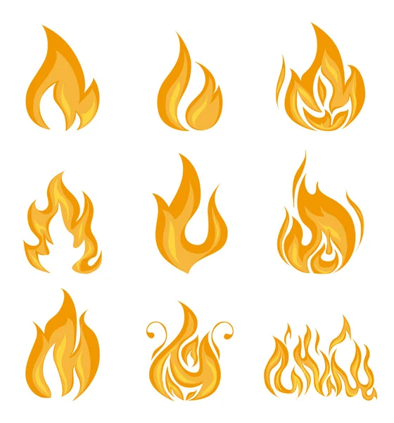 Yangın Tasarım — Stok Vektör