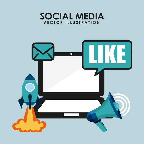 Diseño de redes sociales — Vector de stock