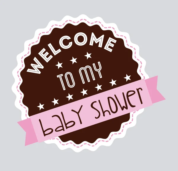 Baby douche ontwerp — Stockvector