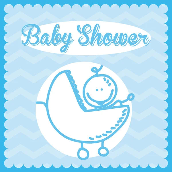 Baby douche ontwerp — Stockvector