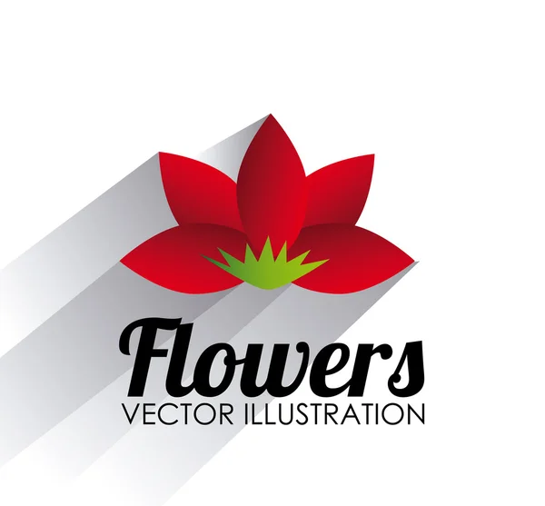 Desenho de flores, ilustração vetorial . — Vetor de Stock