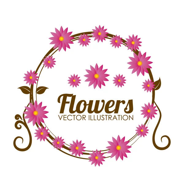 Disegno di fiori, illustrazione vettoriale . — Vettoriale Stock