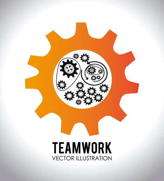 Diseño de trabajo en equipo, ilustración vectorial . — Vector de stock