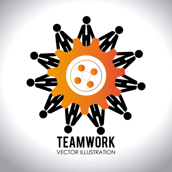 Diseño de trabajo en equipo, ilustración vectorial . — Vector de stock