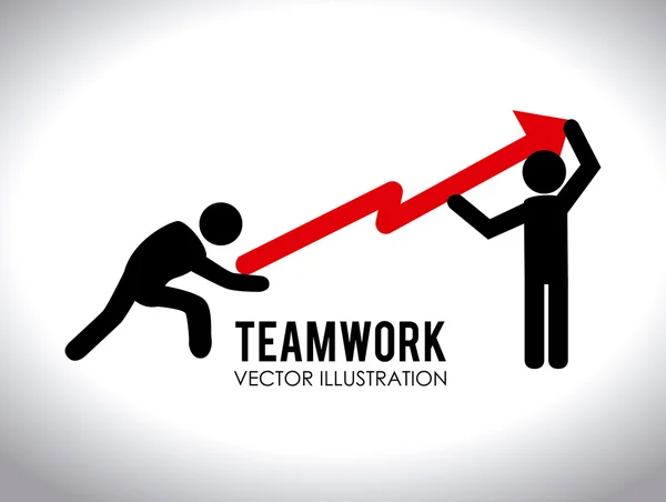 Conception de travail d'équipe, illustration vectorielle . — Image vectorielle