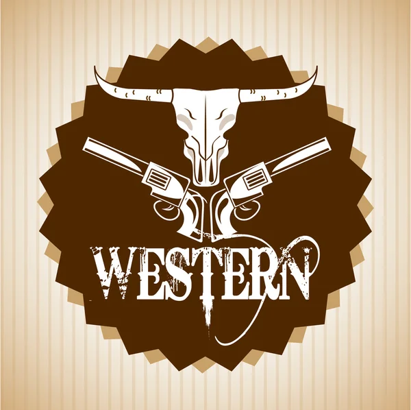 Design de banner ocidental —  Vetores de Stock