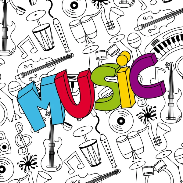 Musical — Vector de stock