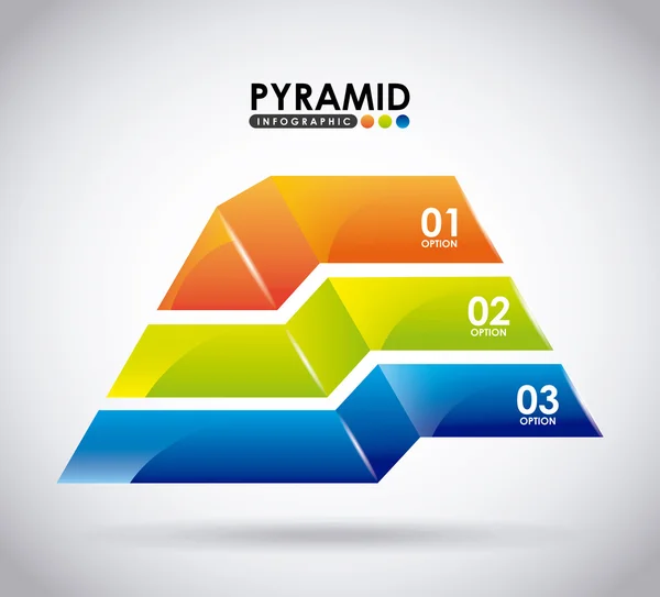 Piramide infographic — Stockvector