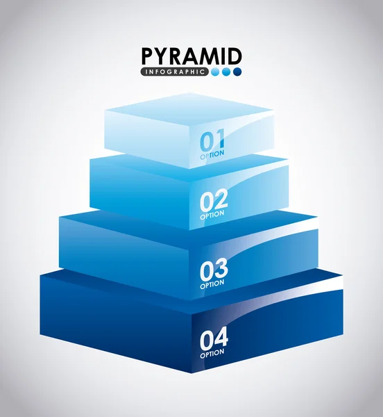 Infografía piramidal — Vector de stock