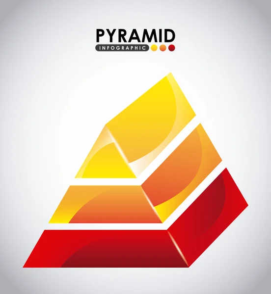 Piramide infographic — Stockvector