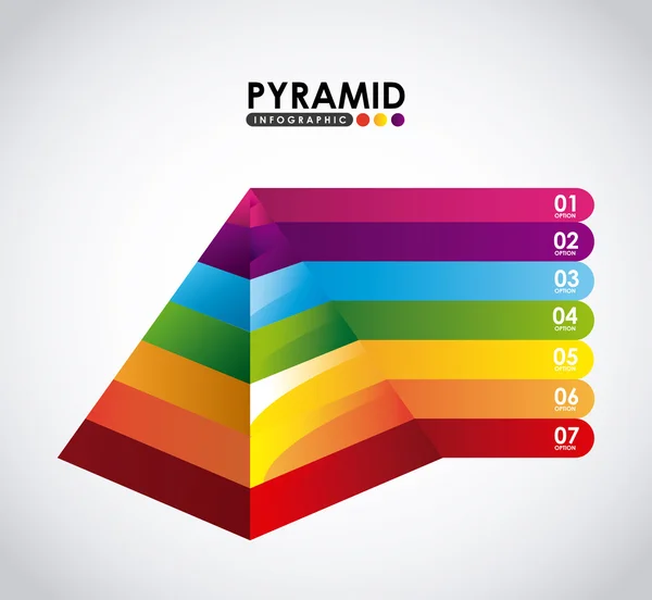 Pyramidi infografia — vektorikuva