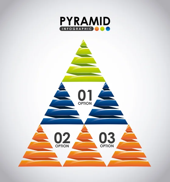 Pyramida infographic — Stockový vektor