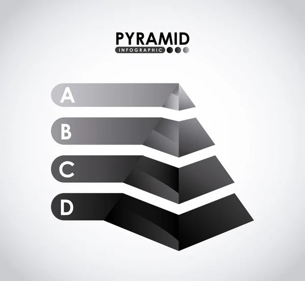 Piramide infographic — Stockvector