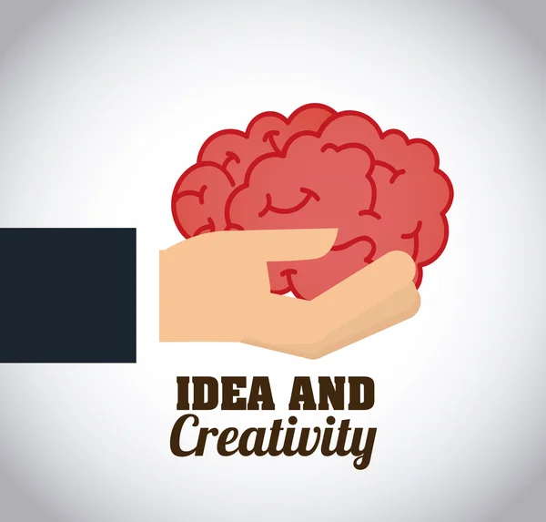 Creative brain design — Stock Vector