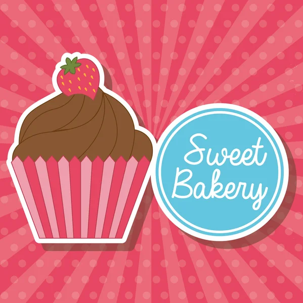 Cupcake label — Stock Vector