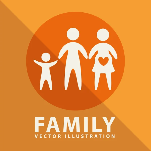 Familjen etikettdesign — Stock vektor