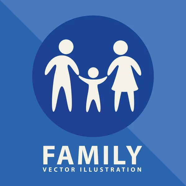 Diseño de etiqueta familiar — Vector de stock
