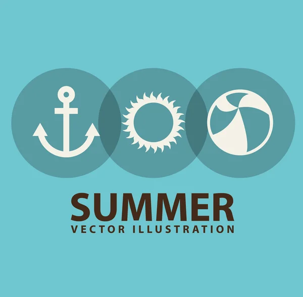 Summer icon — Stock Vector