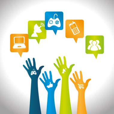 Teknoloji tasarım, vektör çizim.