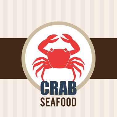 Deniz ürünleri tasarım, vektör çizim.