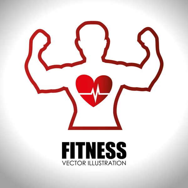 Diseño de fitness, ilustración vectorial . — Vector de stock