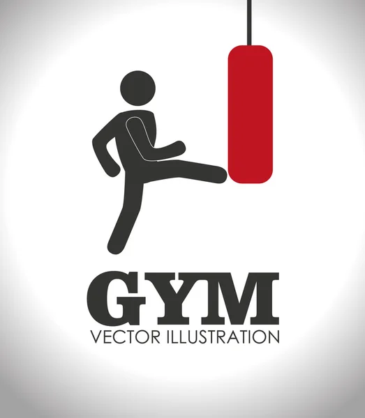 Fitness ontwerp, vectorillustratie. — Stockvector