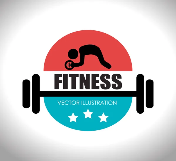 Fitness design, illustrazione vettoriale . — Vettoriale Stock