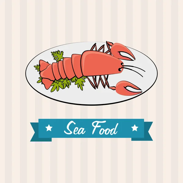 Seafood design, vector illustration. — Stock Vector