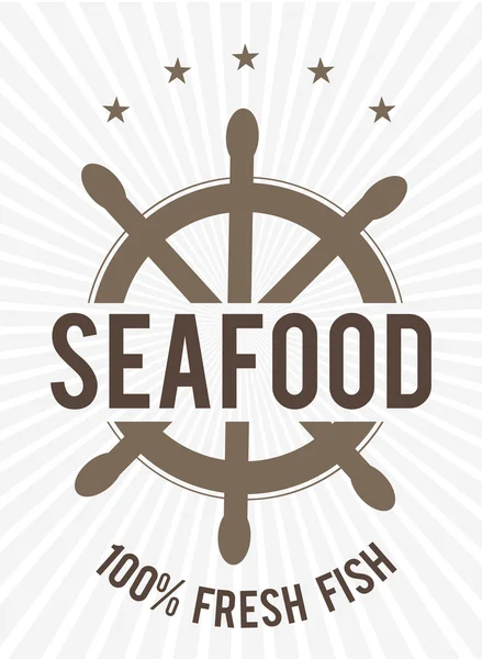 Seafood design, vector illustration. — Stock Vector