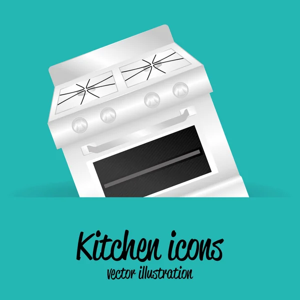Дизайн кухни, векторная иллюстрация . — стоковый вектор