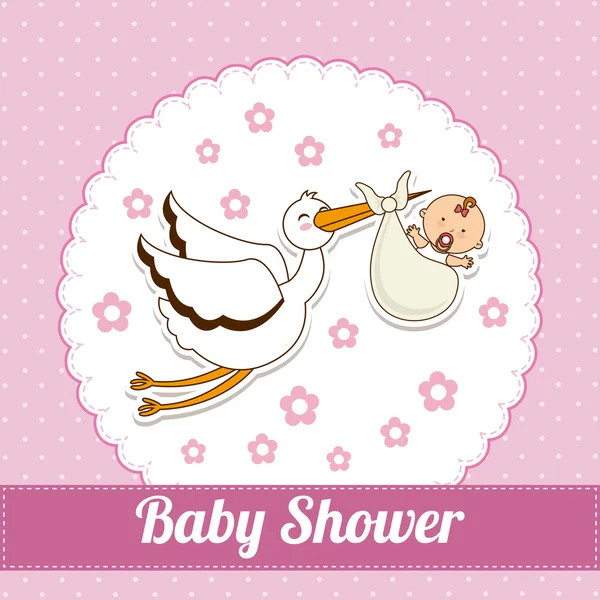 Baby shower design — Stock Vector