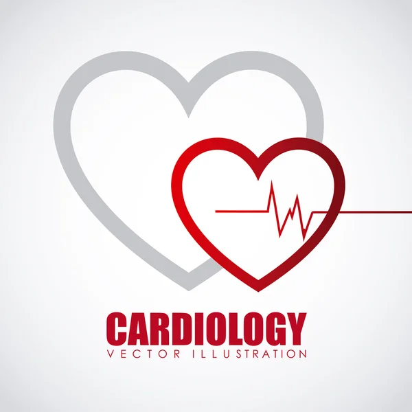 Icona di cardiologia — Vettoriale Stock