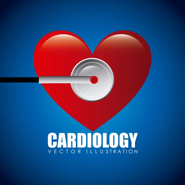 Icona di cardiologia — Vettoriale Stock