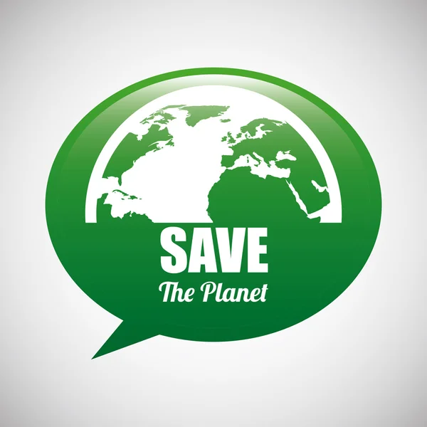 Salvare il pianeta — Vettoriale Stock