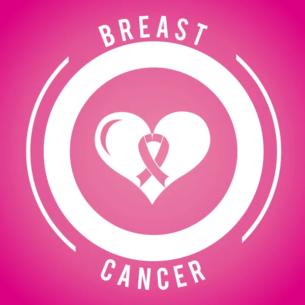 Breast cancer — Stock Vector