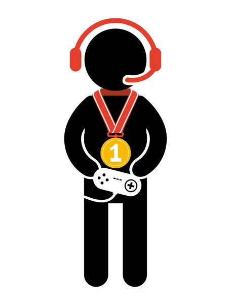 Gamer icon — Stock Vector