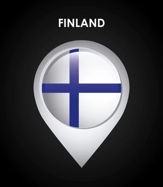 Finlande Drapeau — Image vectorielle