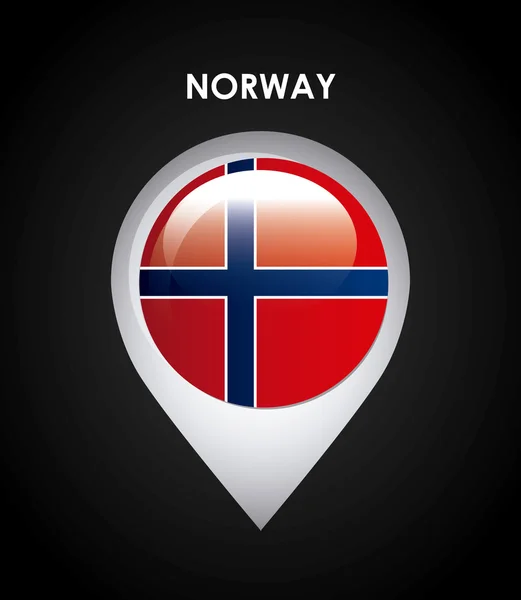Bandera de Noruega — Archivo Imágenes Vectoriales