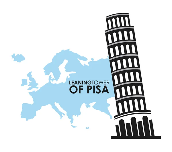 Torre de pisa — Vector de stock