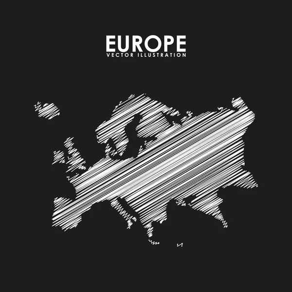 Europe mapa de diseño — Archivo Imágenes Vectoriales