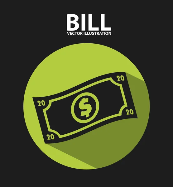 Bill icon — Stock Vector