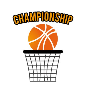 Beyaz arka plan vektör çizim üzerinde basketbol tasarım