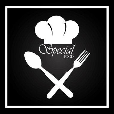 Gıda tasarımı üzerinde arka plan siyah vektör çizim