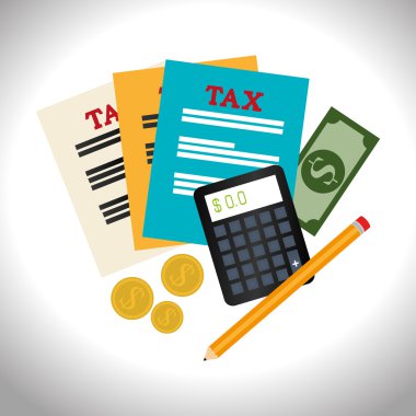 Para tasarım, vektör çizim.