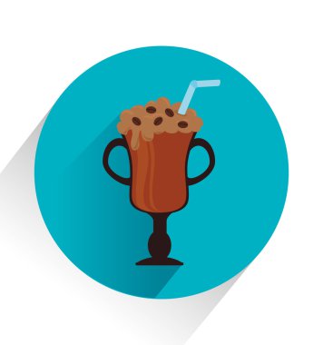 Beyaz arka plan vektör çizim üzerinde kahve tasarım