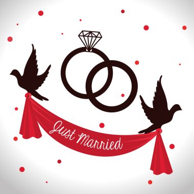 düğün tasarımı beyaz arkaplan vektör çizimi üzerinde
