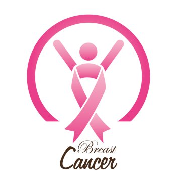 Kanser tasarımı beyaz arka plan vektör çizim üzerinde