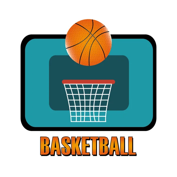 Baloncesto diseño sobre fondo blanco vector ilustración — Vector de stock